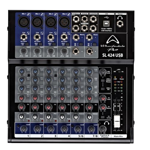 Wharfedale SL424USB 8 Input Desk Mixer With USB Interface | SBR