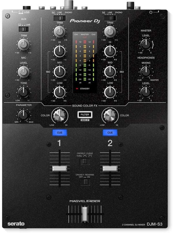 Pioneer DJM-S3 2-Channel Mixer For Serato DJ | SBR Pro Sound