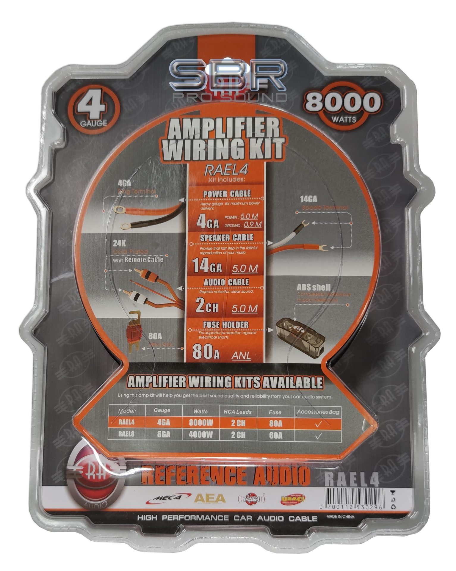 Reference Audio RA-EL4 4 Gauge Wiring Kit SBR Pro Sound |