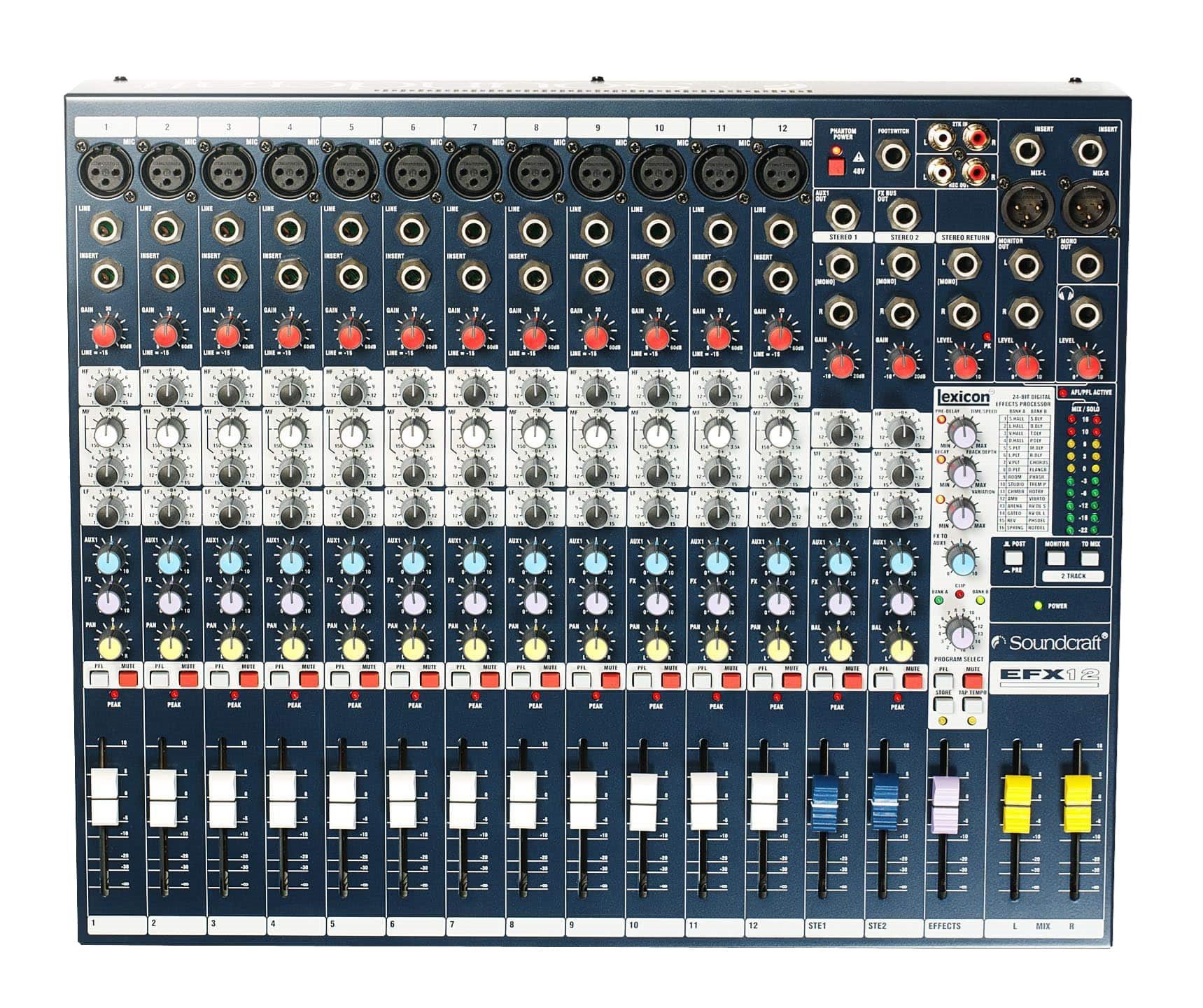 Soundcraft EFX12 Soundcraft EFX1212ch Analog Desk Mixer | SBR Pro