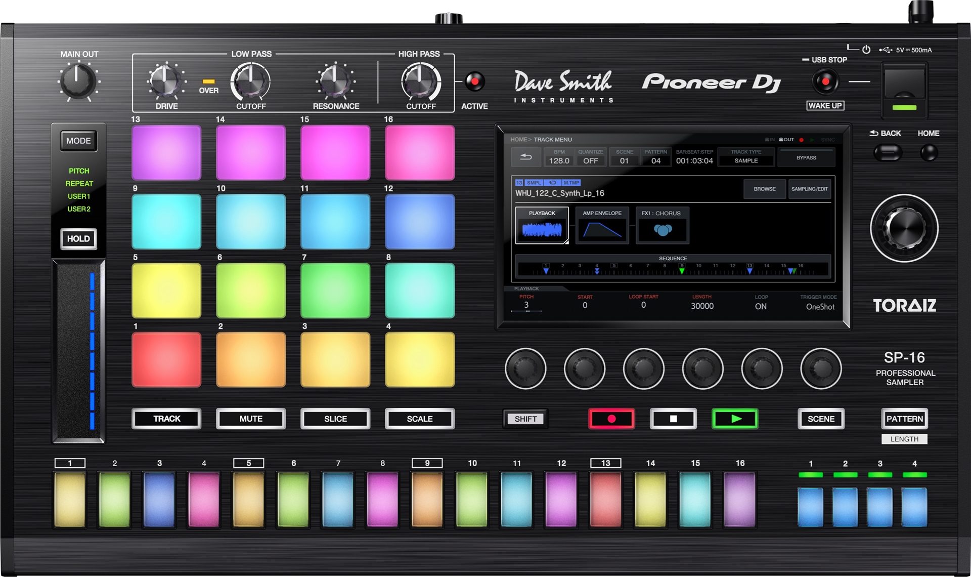 Pioneer Toraiz SP-16 16 Track Production Sampler | SBR Pro Sound