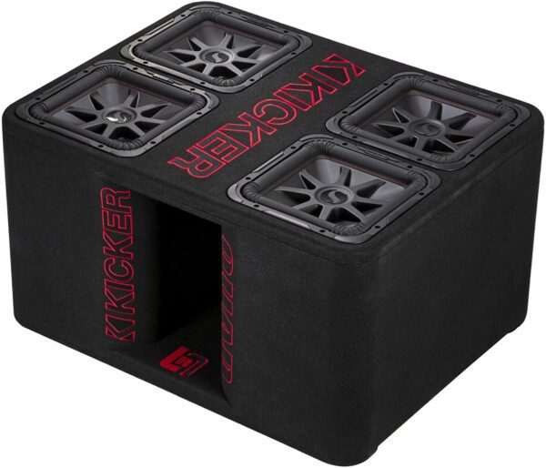 Kicker Solo-Baric 47QL7R122 Quad 12-inch Loaded Square Enclosure