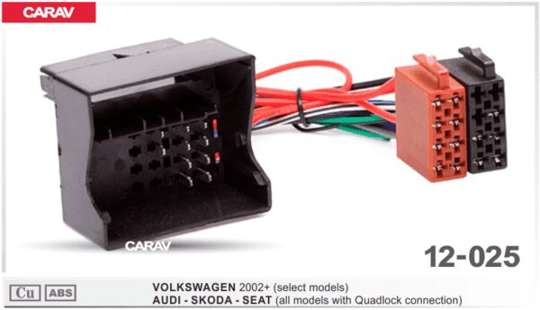 Quadlock ISO Car Radio Wiring Harness Adaptor for Volkswagen