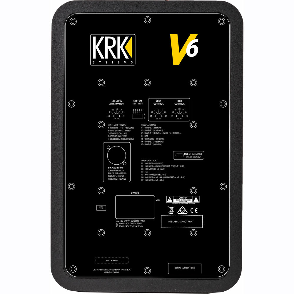 KRK V6s4 Series 6 Powered Reference Monitors