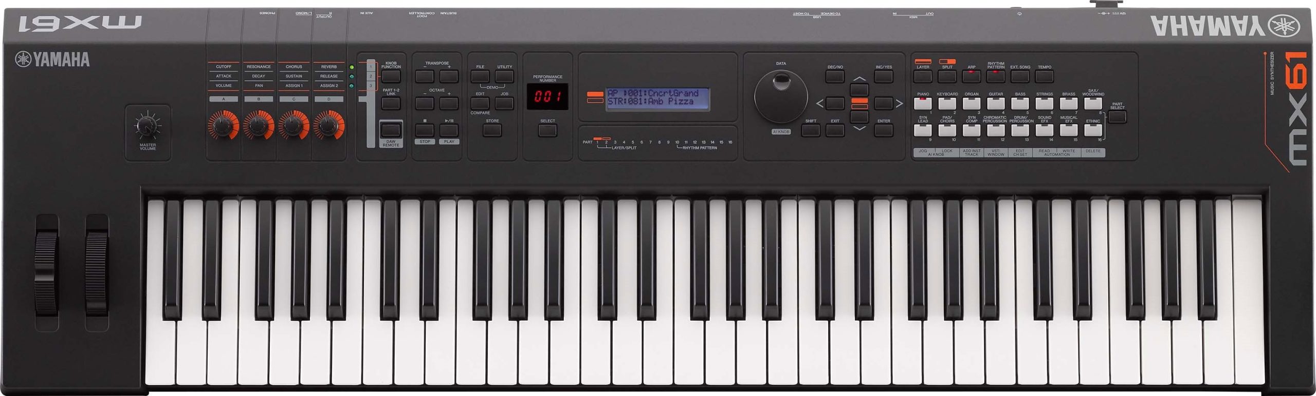 ポン太Yamaha MX61 シンセサイザー 61鍵 Yamaha MX61 61-Key MX Series Synthesizer | SBR Pro Sound