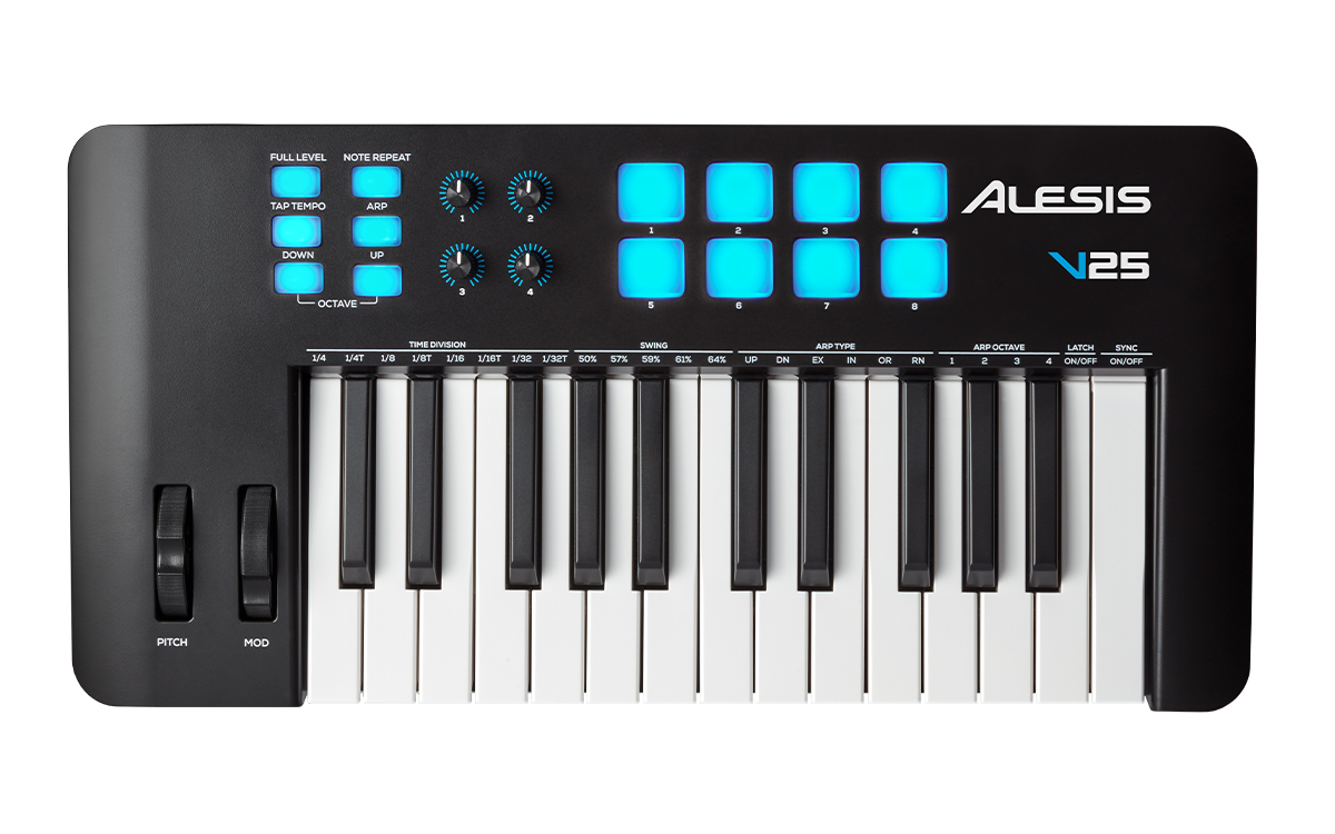 Alesis V25 MKII 25-Key USB-MIDI Keyboard Controller | SBR Pro Sound