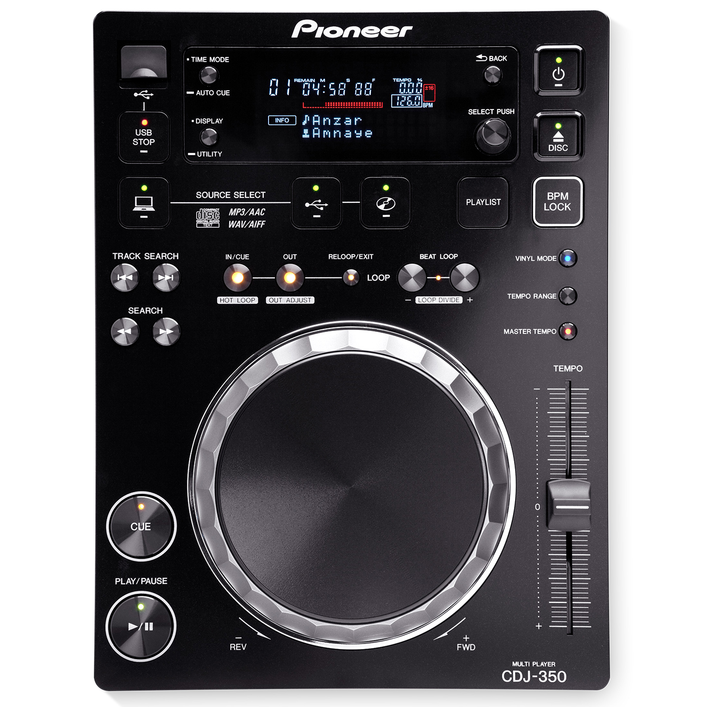 Pioneer CDJ-350 Compact DJ Multimedia Player With Disc Drive| SBR