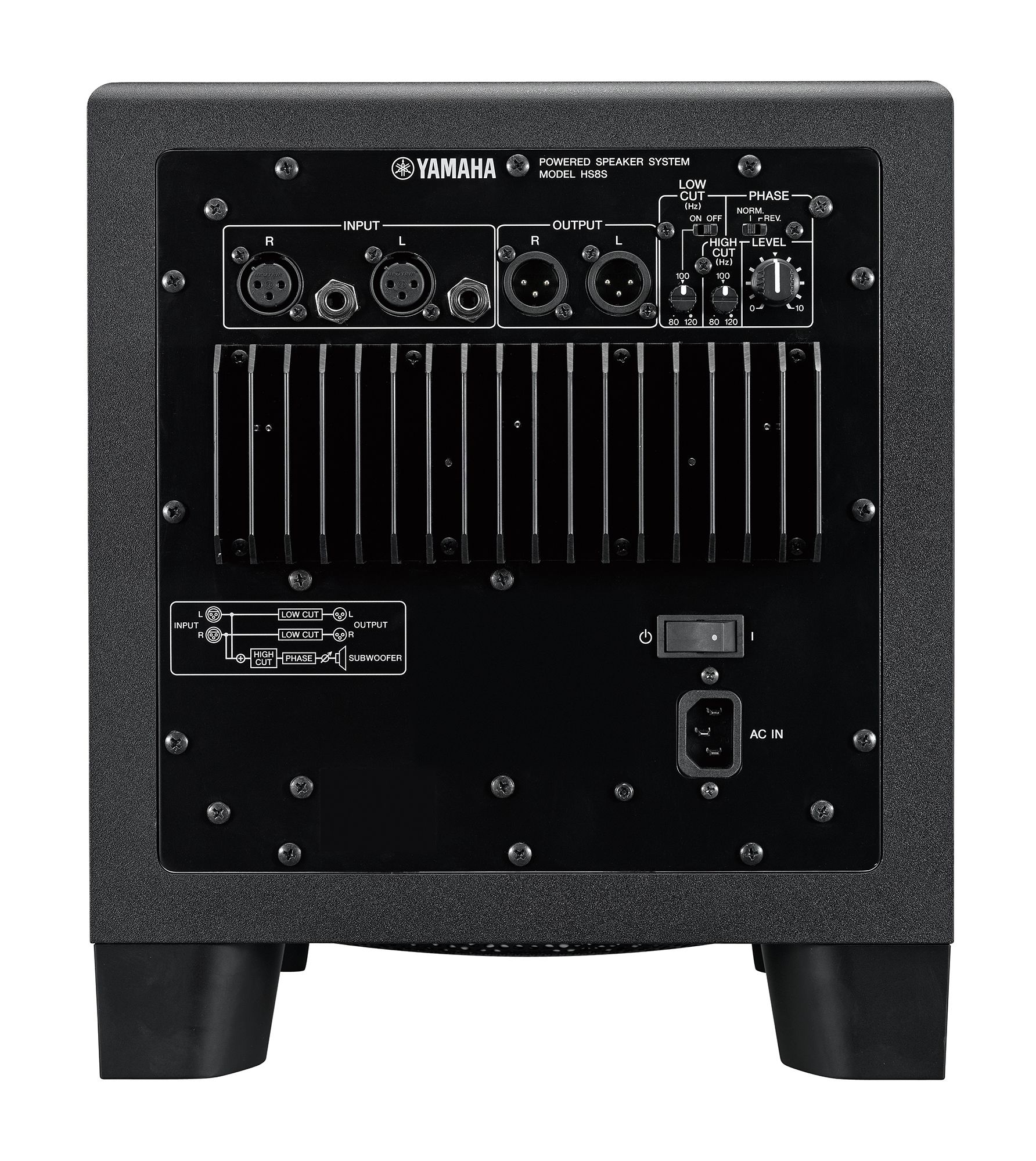 Yamaha HS8S 8-inch Bass-Reflex Powered Studio Subwooferr | SBR Pro