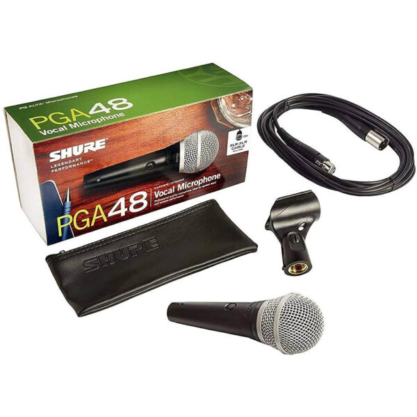 SHURE PGA48-XLRダイナミック ボーカルマイクロフォン Shure PGA48 Cardioid Dynamic Vocal Microphone | SBR Pro Sound