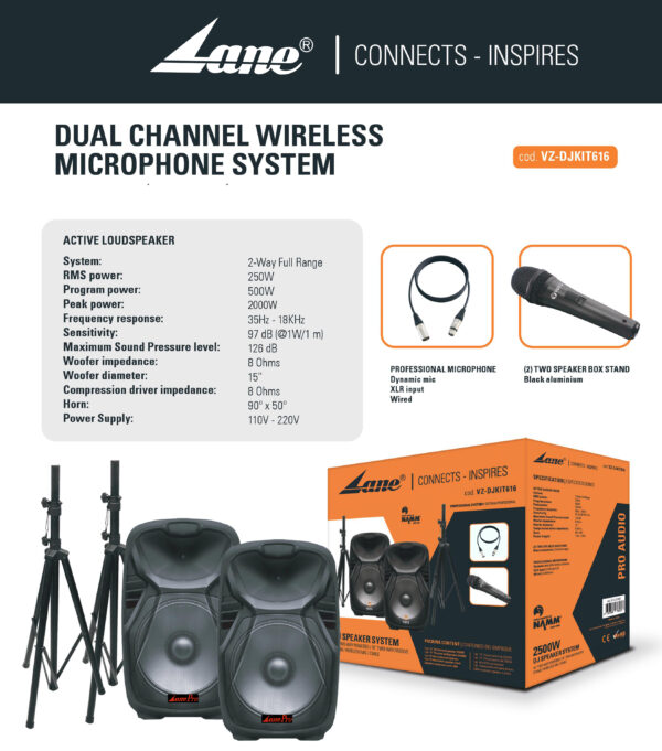 Lane Partybox 15A PA Speaker System | SBR Pro Sound Lane Partybox 15A