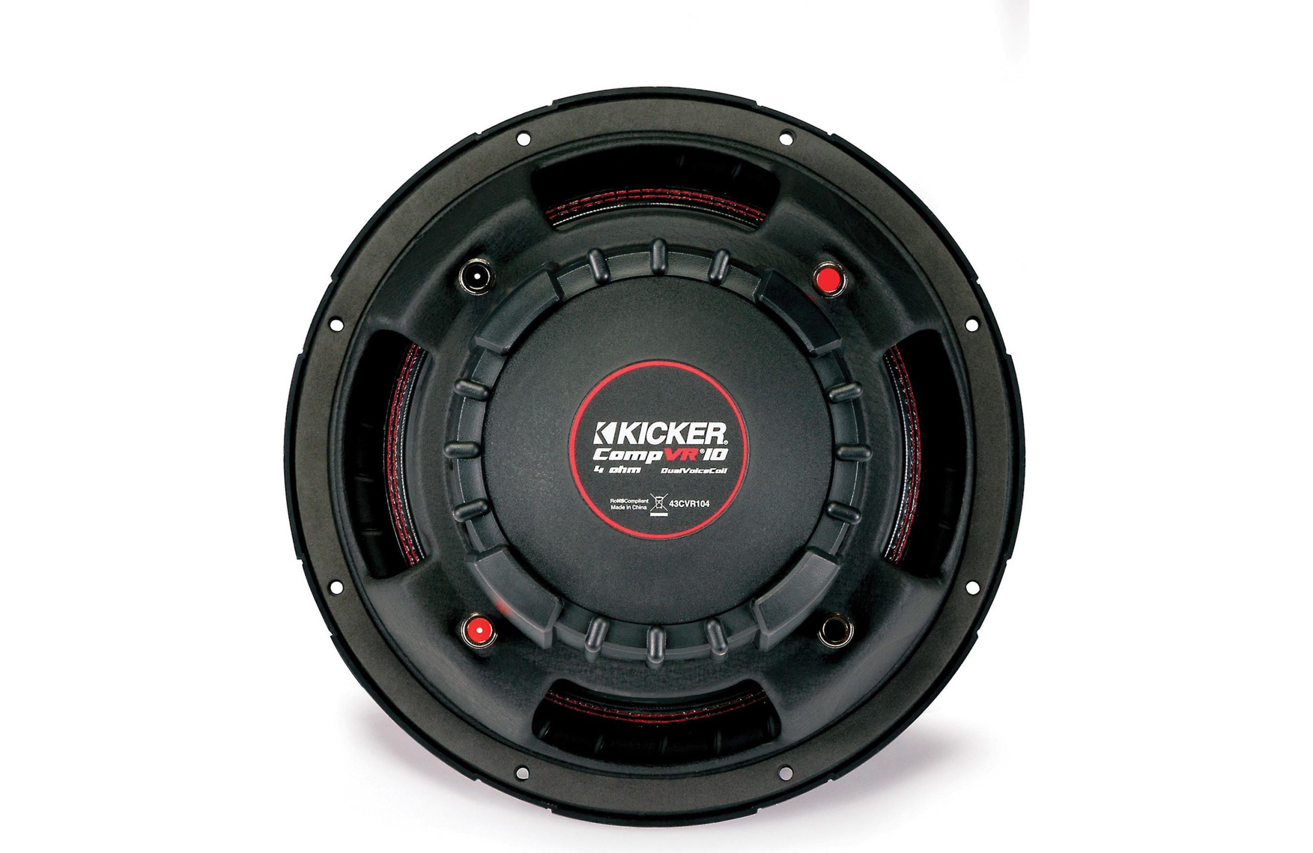 Kicker CompVR 43CVR104 10-inch 350Watt RMS Dual 4 Ohm Subwoofer