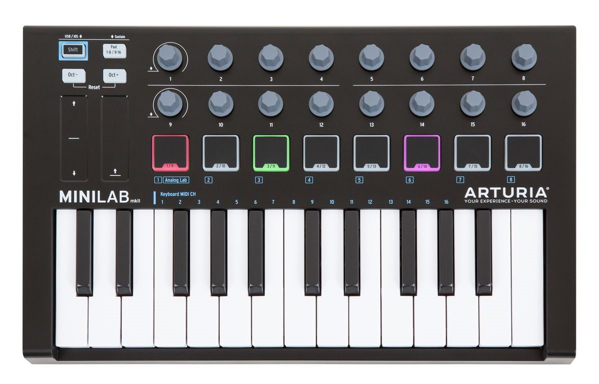 Arturia MiniLab MkII MIDIキーボード Arturia MiniLab MKII velocity-sensitive 25-Key Midi Controller