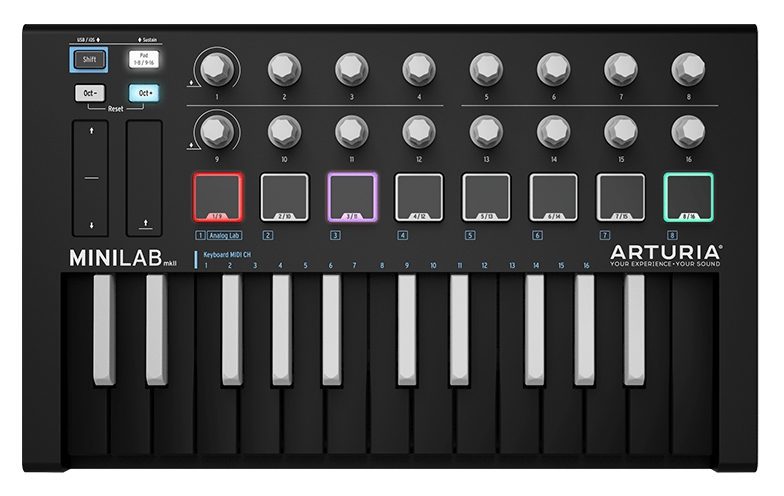 Arturia MiniLab MKII velocity-sensitive 25-Key Midi Controller