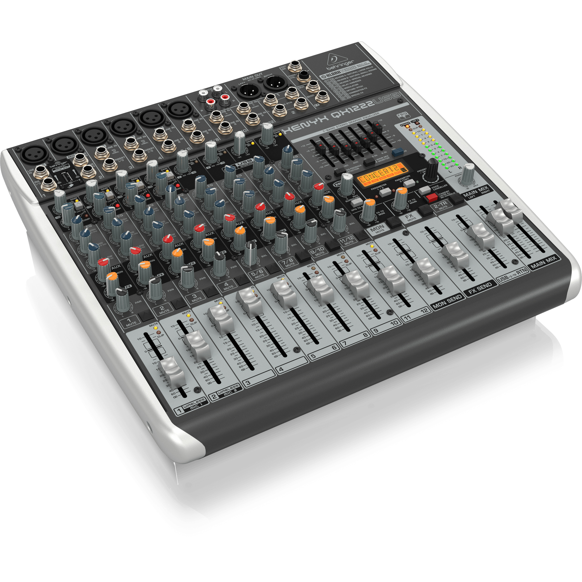 Behringer QX1222USB 12ch Desk Mixer With FX | SBR Pro Sound