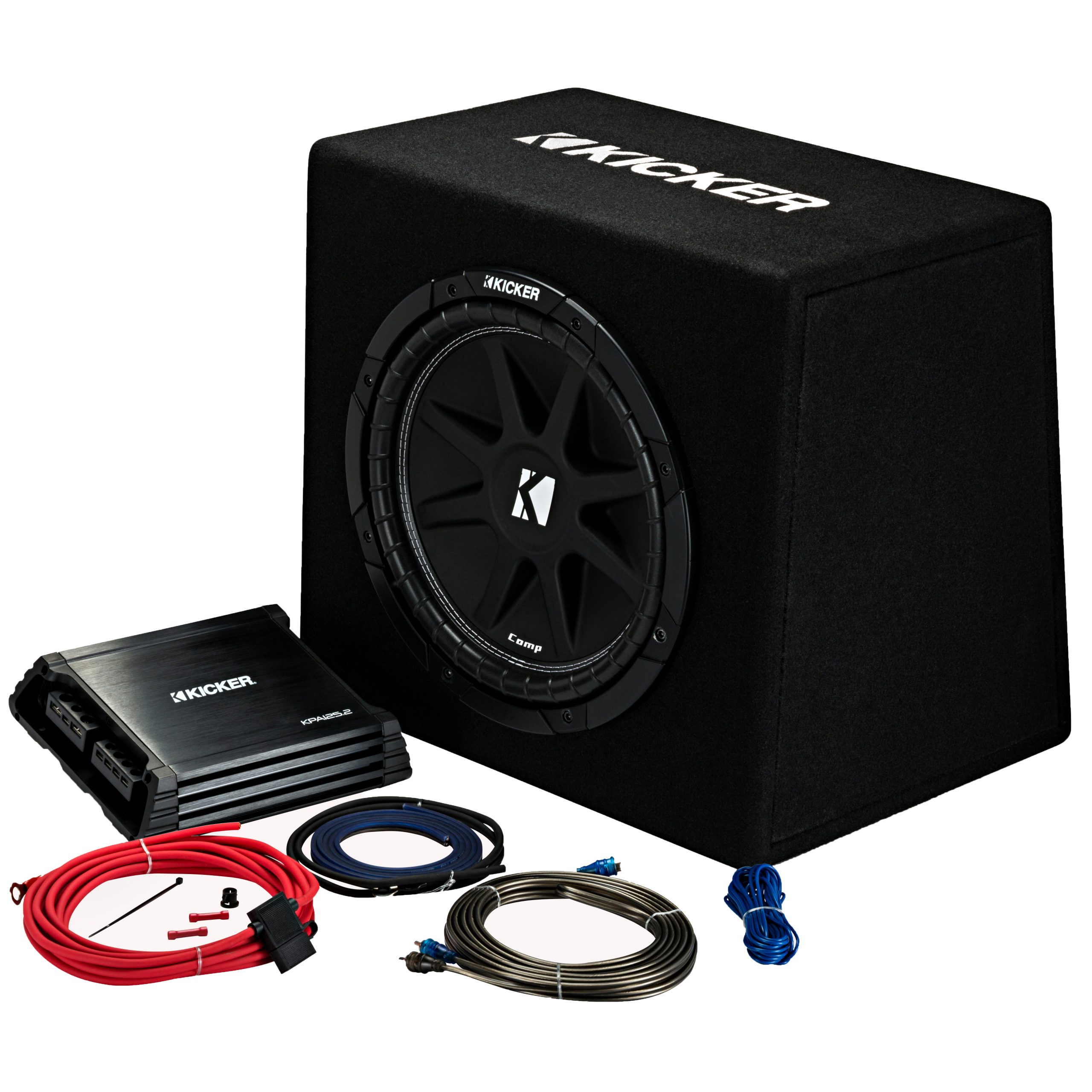 Kkp Kit Kicker KickPack 44KKP212 12-inch Enclosure + Amp + Wiring Kit | SBR Pro ...