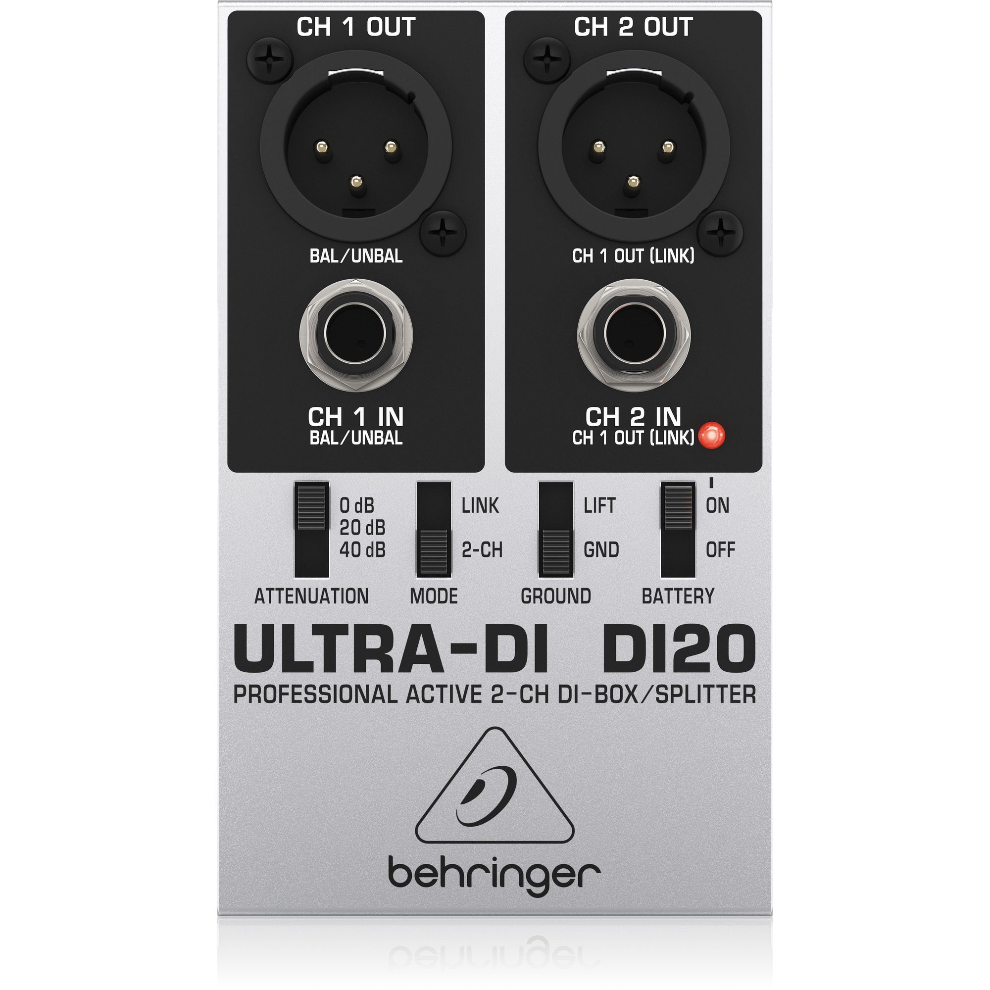 Di20 Behringer Ultra-DI DI20 Active 2-Channel DI Box | SBR Pro Sound