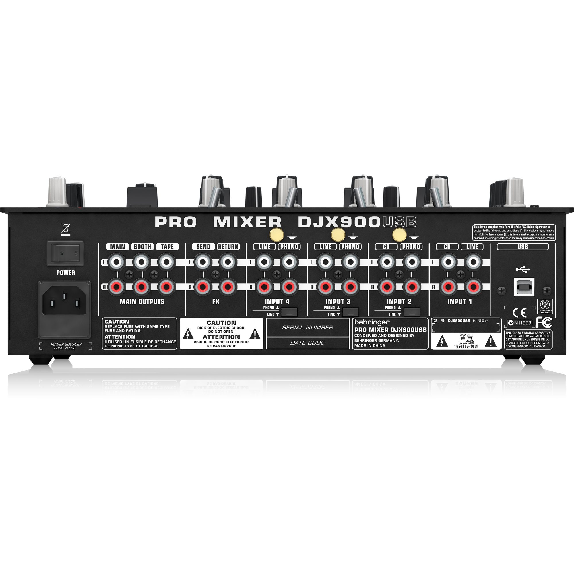 Behringer DJX900USB 5-Channel DJ Mixer with FX | SBR Pro Sound
