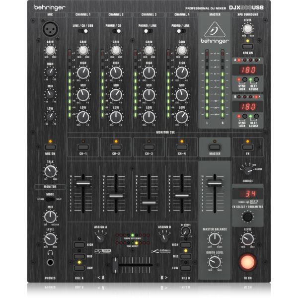 BEHRINGER DJX900USB 5ch DJミキサー Behringer DJX900USB 5-Channel DJ Mixer with FX | SBR Pro Sound