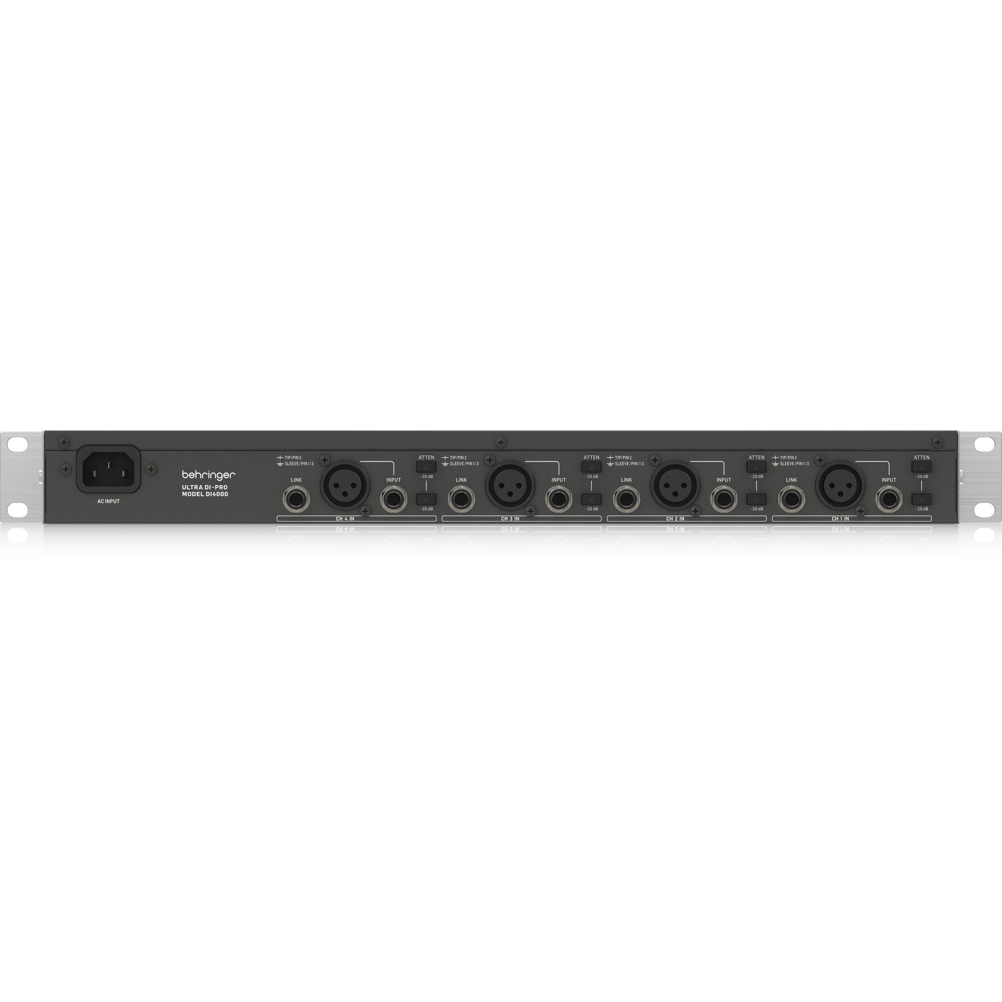Behringer Ultra-DI Pro DI4000 V2 - 4-Channel Active DI Box | SBR