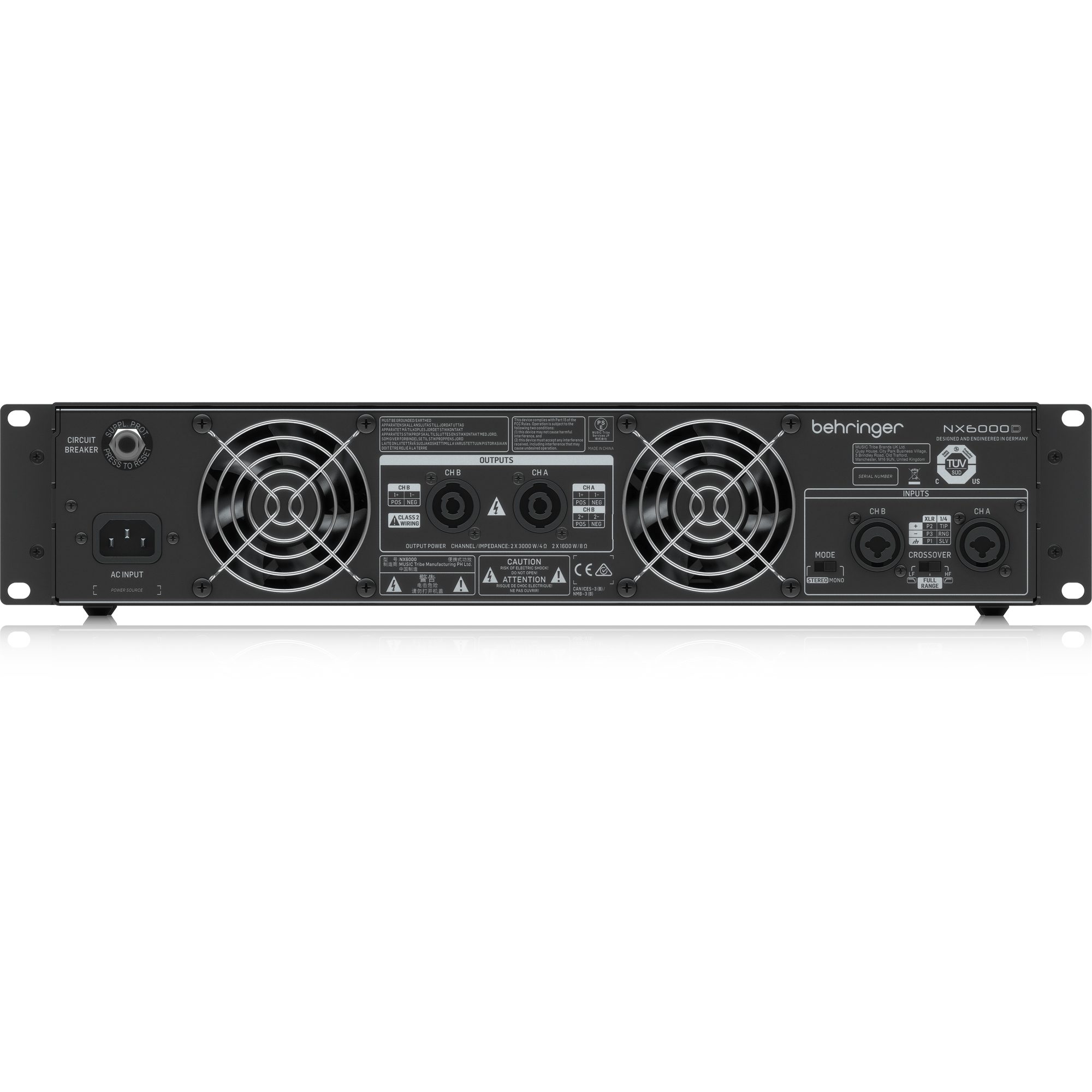 Behringer NX6000 パワーアンプ ジャンク品 Behringer NX6000 - 6000W Stereo Class-D Power Amplifier | SBR Pro