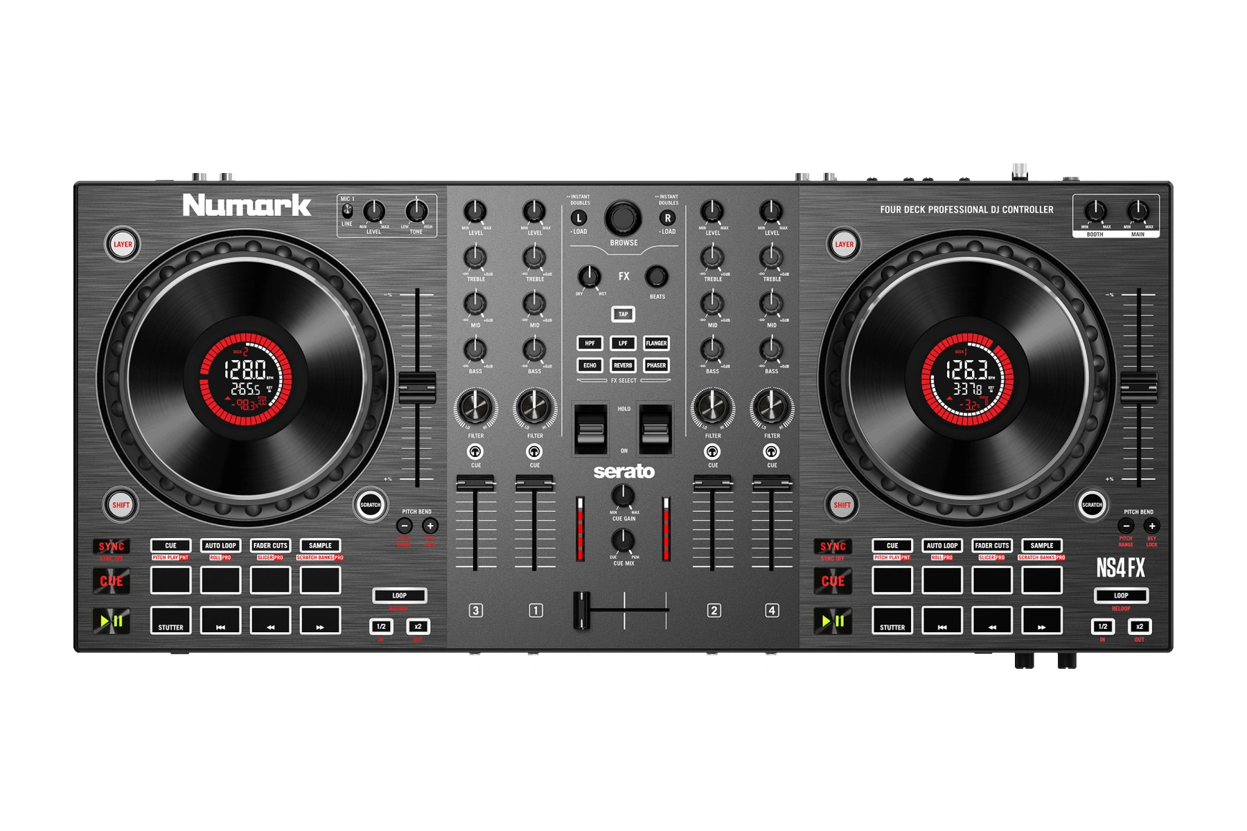Numark Mixtrack Platinum FX Professional 4-Channel DJ Controller