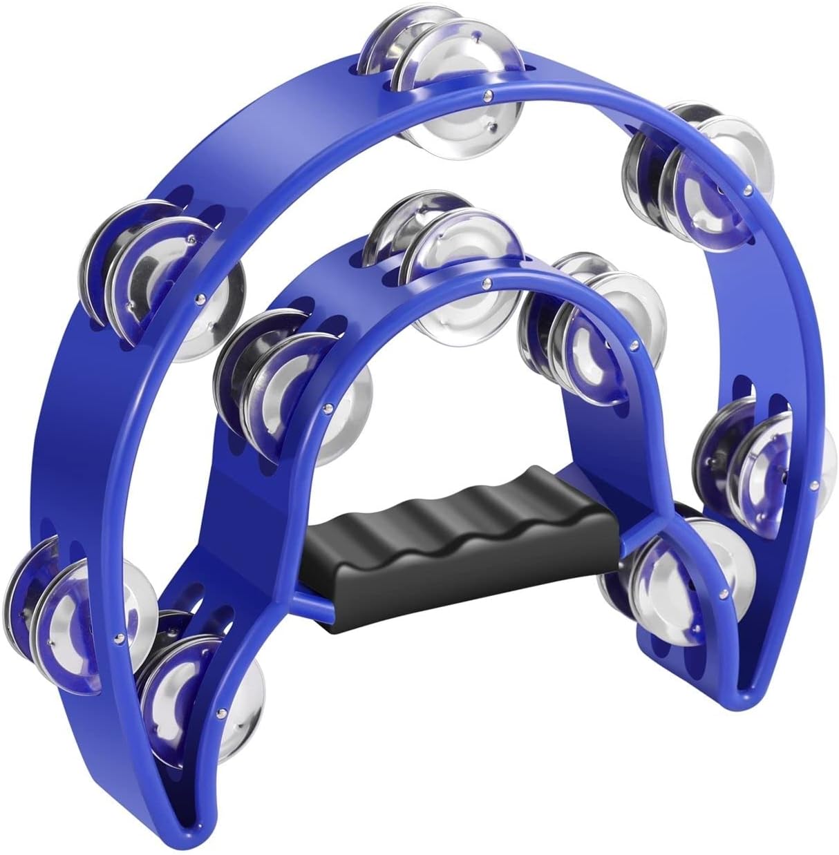④ちゃこ 様 tambourine navy Zeff Half Moon 20 Jingle Double Row Tambourine Excellent Quality