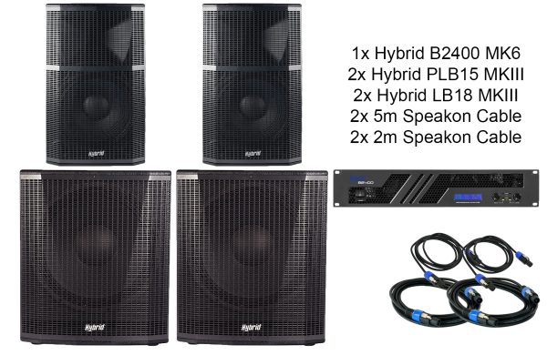 Hybrid PLB PA Speaker System W/Amplifier | SBR Pro Sound