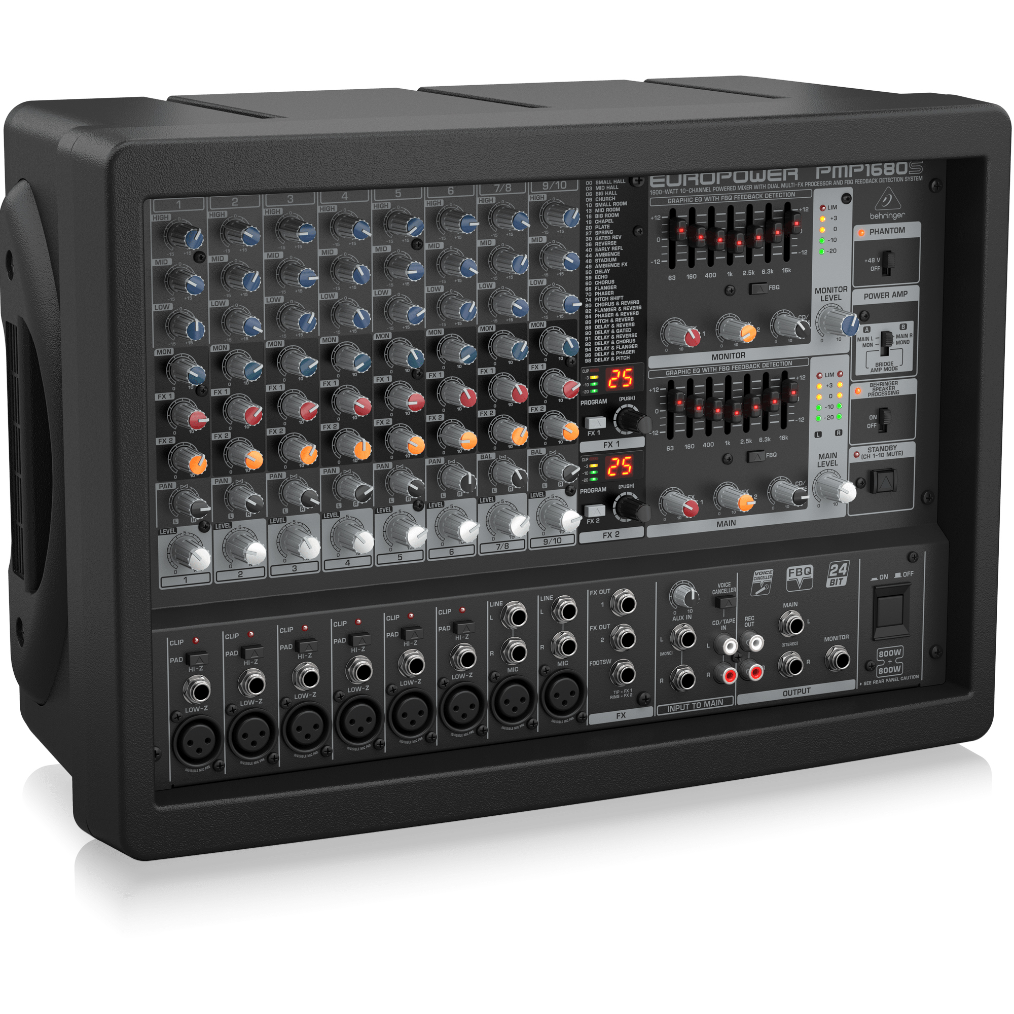 Behringer EuroPower PMP1680S - 1600W 10-Channel Powered Mixer