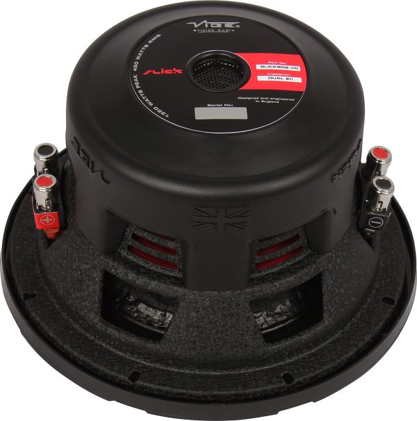 Vibe Slick 8D2-V0 - 8-Inch 450Watt RMS Dual 2 Ohm Subwoofer | SBR