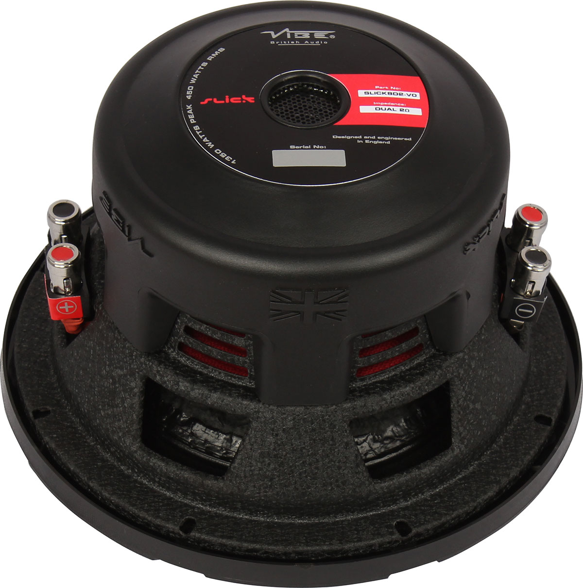 Vibe Slick 8D2-V0 - 8-Inch 450Watt RMS Dual 2 Ohm Subwoofer | SBR