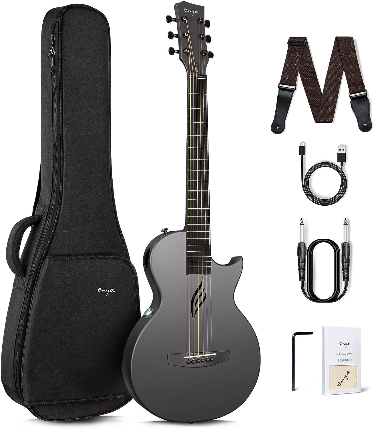 Enya NOVA GO SP1 - Carbon Fiber Acoustic Guitar (Black) | SBR Pro