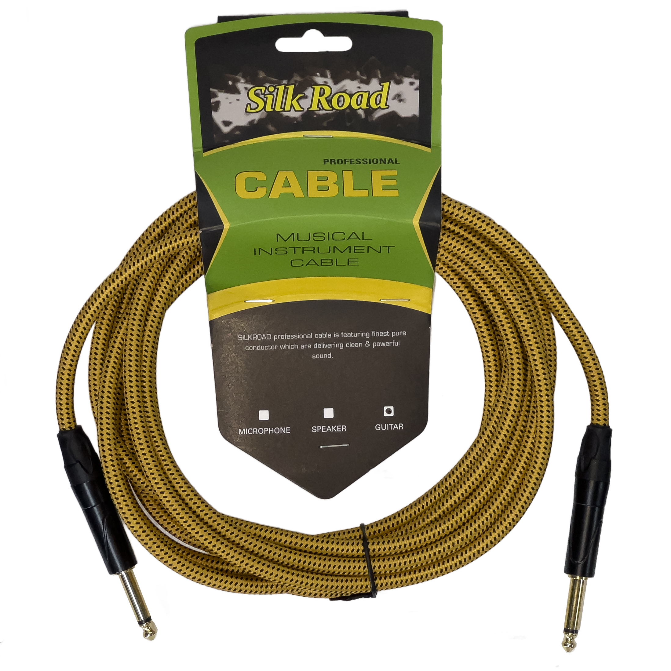 Silk Road Tweed LRG-401-5 5-Meter Woven Instrument Cable | SBR Pro