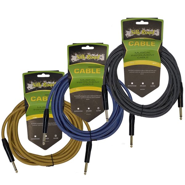 Silk Road Tweed LRG-401-5 5-Meter Woven Instrument Cable | SBR Pro