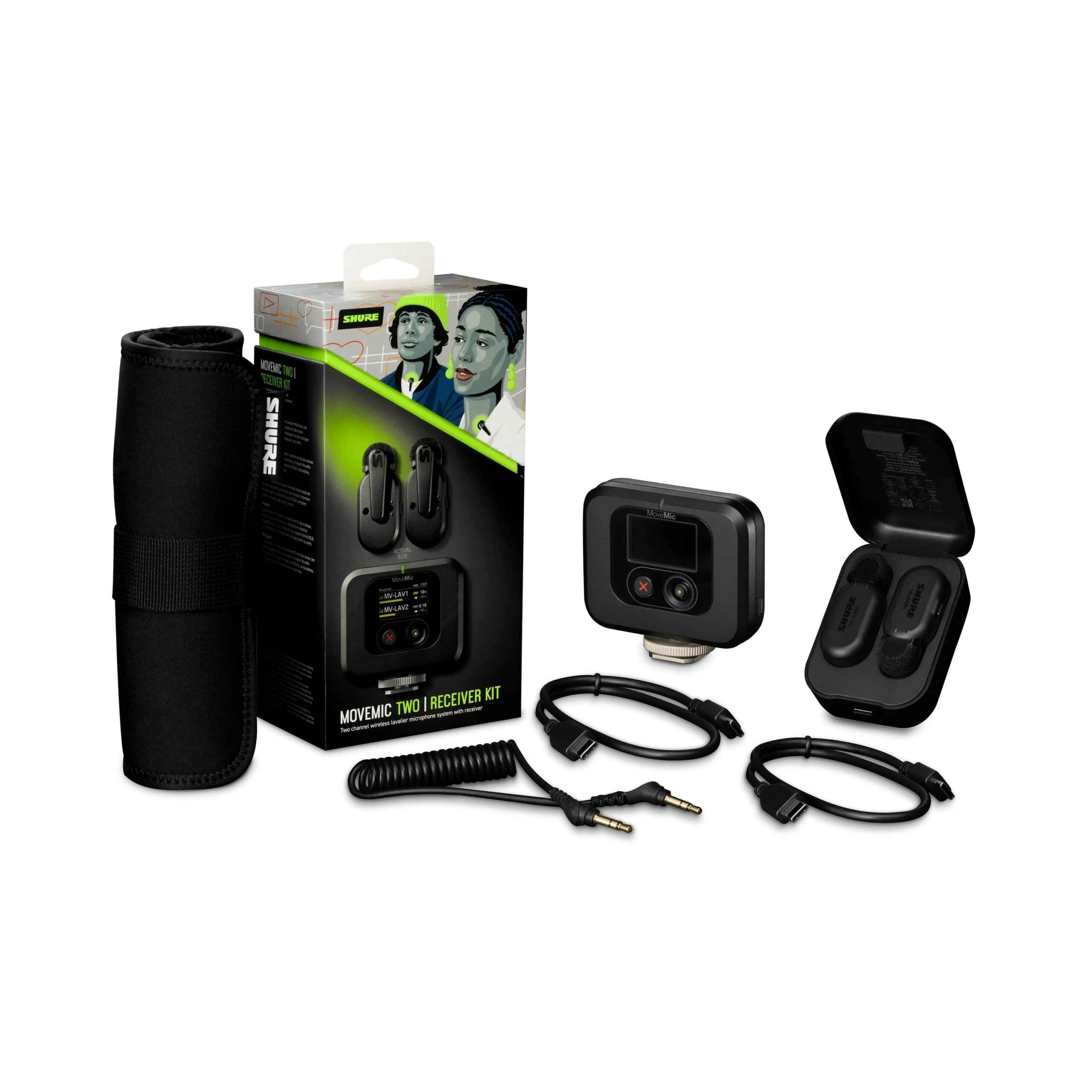 配信機器・PA機器・レコーディング機器 Shure MoveMic Two Receiver Kit Shure MoveMic Compact Wireless Lavalier Microphone System | SBR