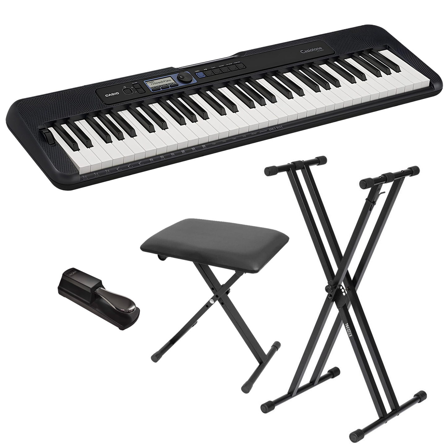 Casio CT-S300 Bundle Casiotone 61-Key Keybaord Bundle | SBR Pro Sound