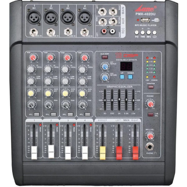 Lane PMX-42DU 4-Channel Powered Mixer W/USB | SBR Pro Sound