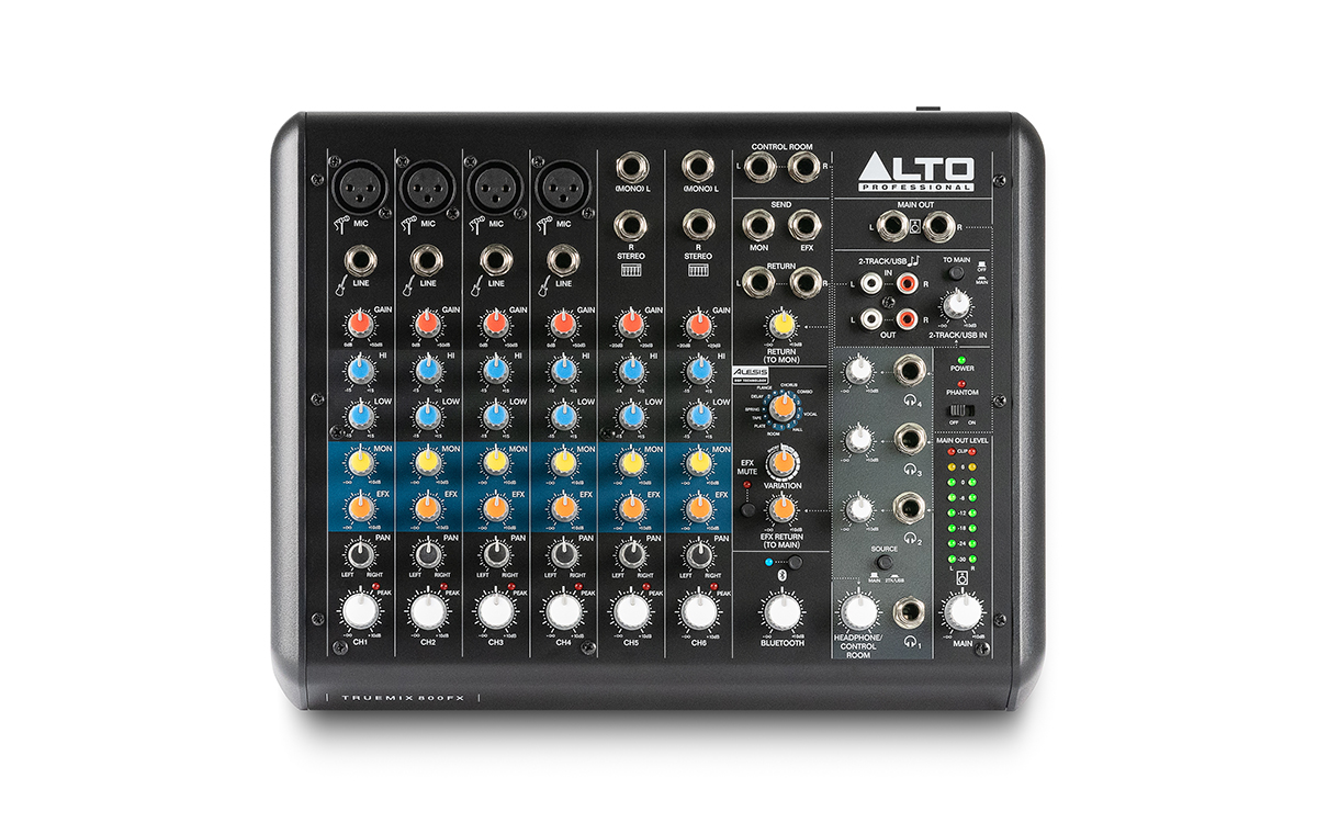 Alto Truemix 800FX 8-Channel Compact Mixer | SBR Pro Sound