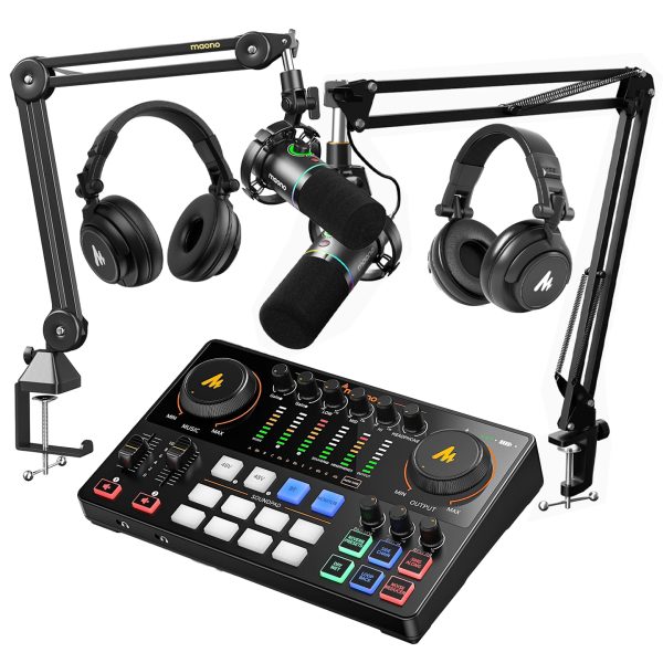 MAONO Maonocaster Podcast 2-Person Podcasting Bundle | SBR Pro Sound