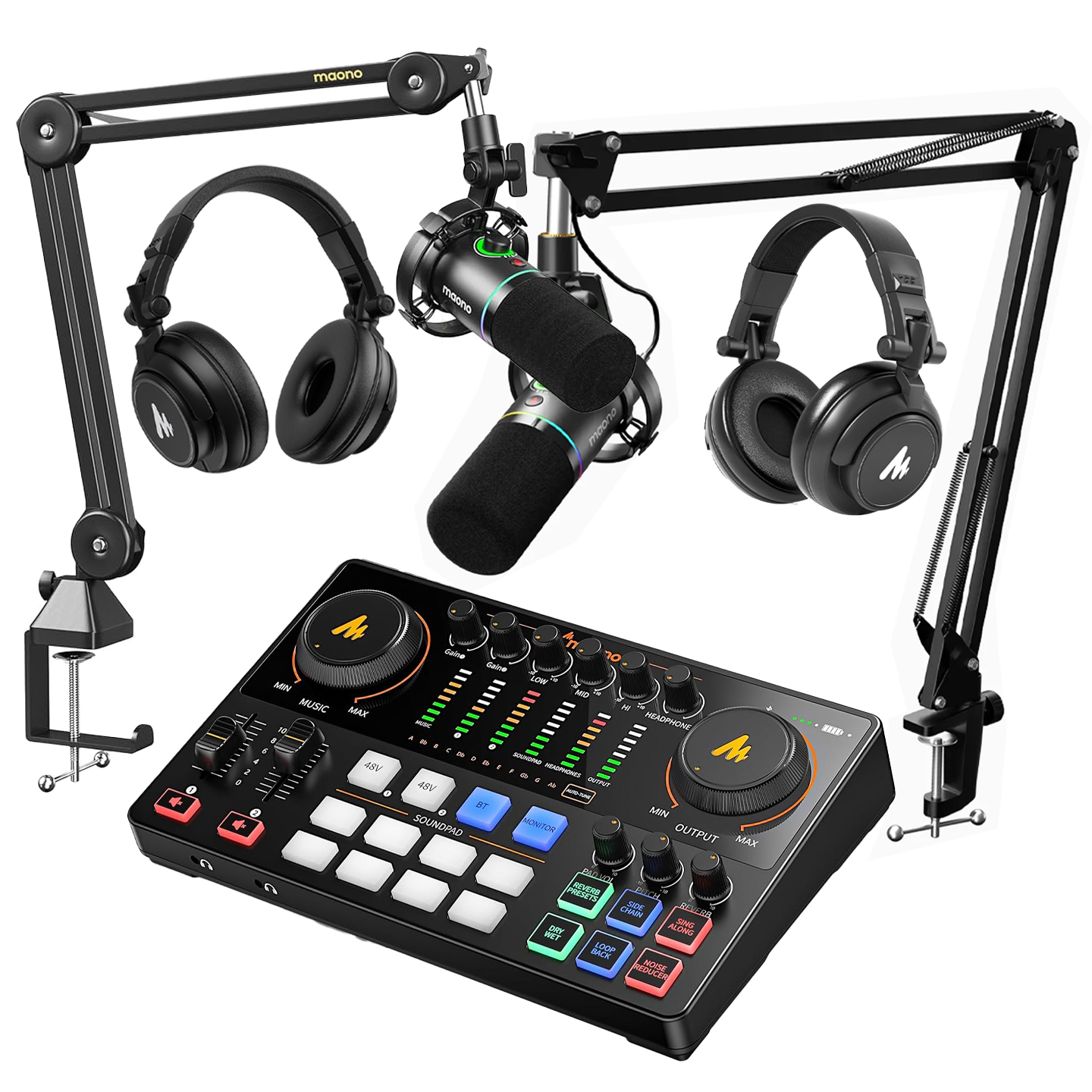 MAONO Maonocaster Podcast 2-Person Podcasting Bundle | SBR Pro Sound