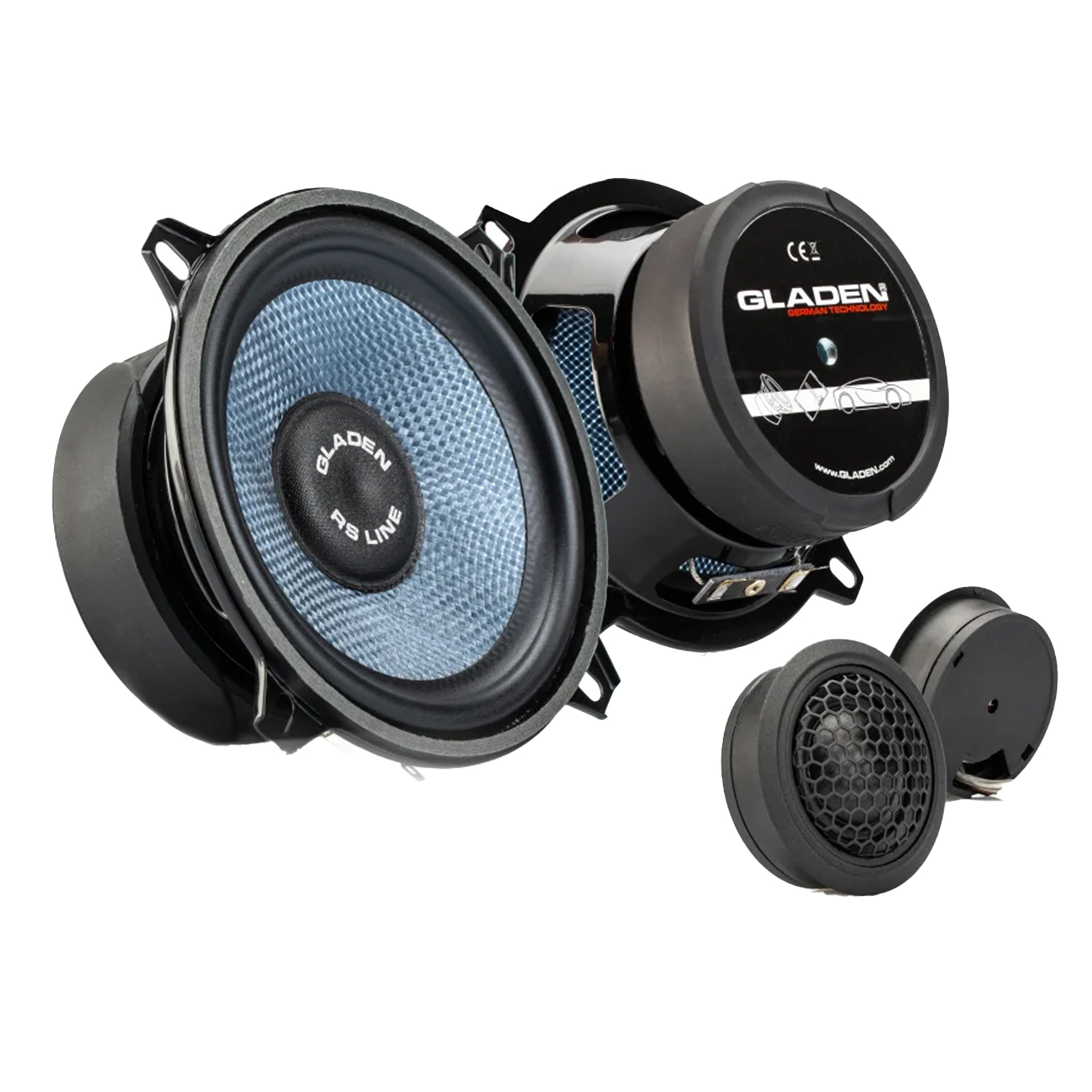 Gladen RS130 G2 5.25" 80Watt RMS 2Way Component Splits SBR Pro Sound