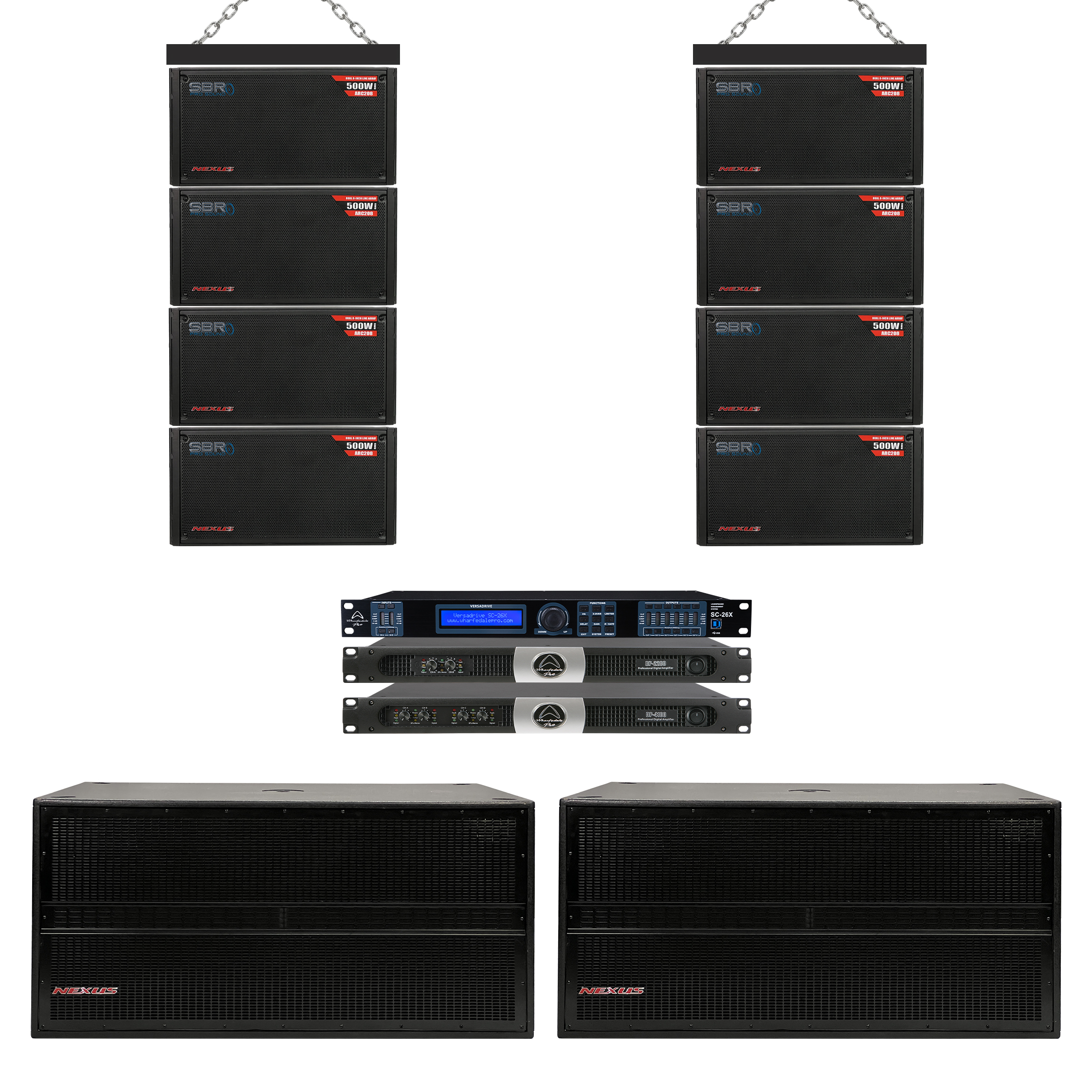 Nexus Arc Line Array 8000Watt RMS Line Array Speaker System | SBR Pro Sound