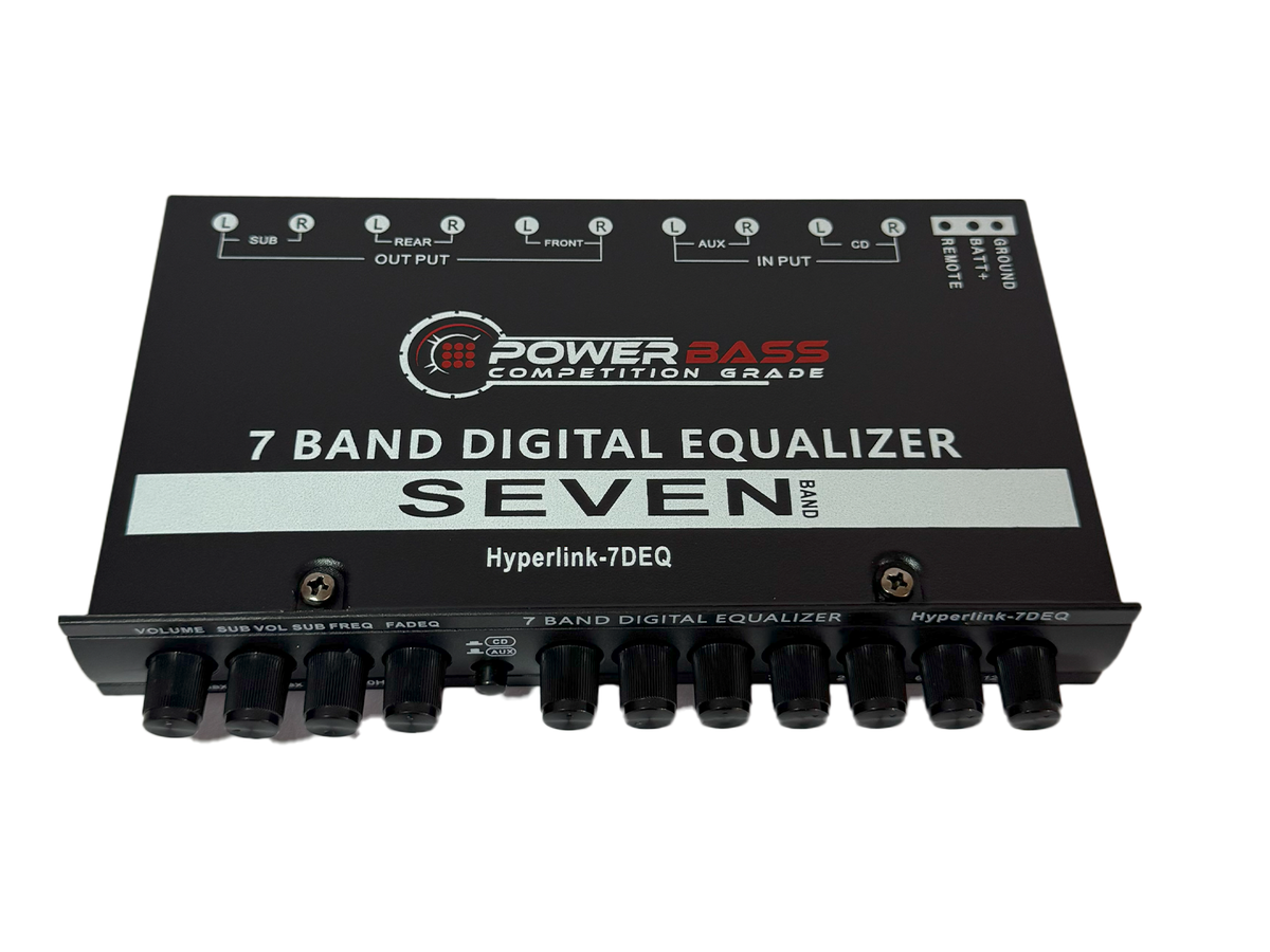 PowerBass Hyperlink-7DEQ - 7-Band Digital Equalizer| SBR Pro Sound