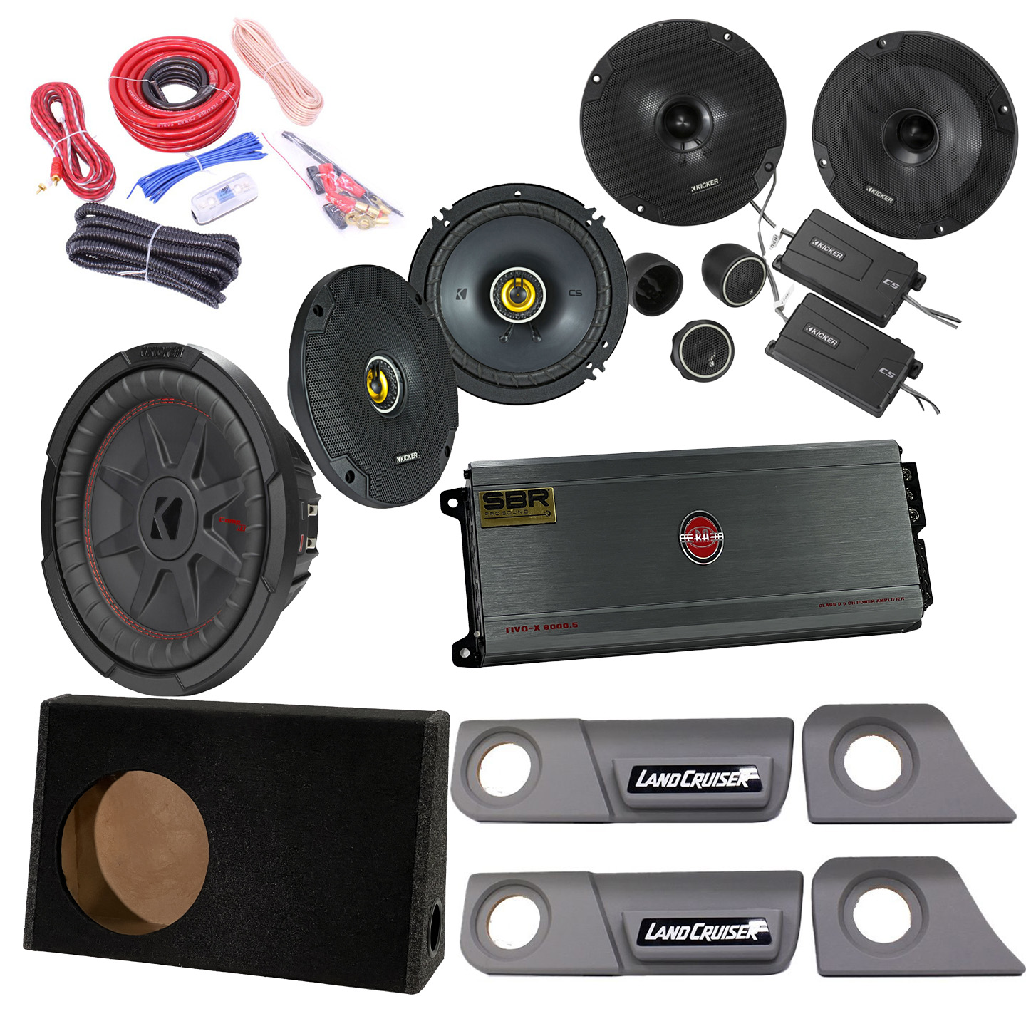 Kicker Land Cruiser 70 Series CS 2 Speaker System + Subwoofer