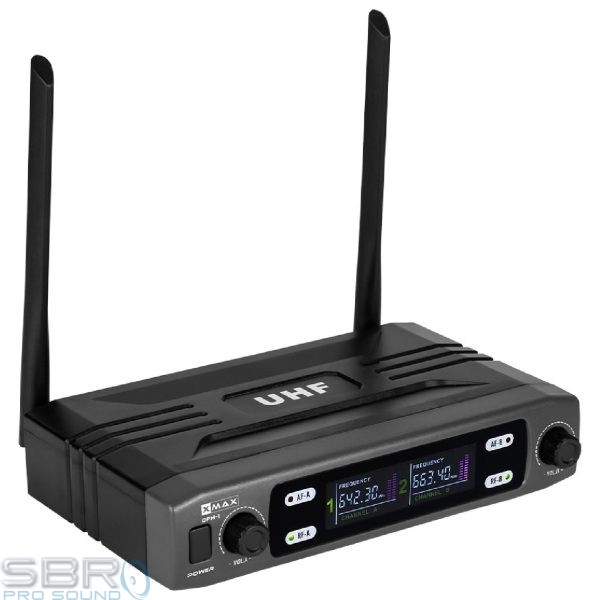 XMAX DFH-1 UHF Dual Hand-Held, Cordless Microphone | SBR Pro Sound