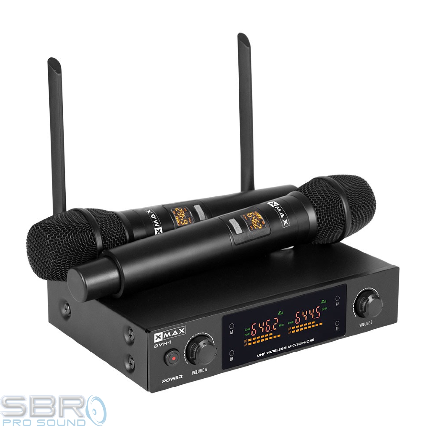 XMAX DVH-1 Dual Handheld Cordless Microphone | SBR Pro Sound