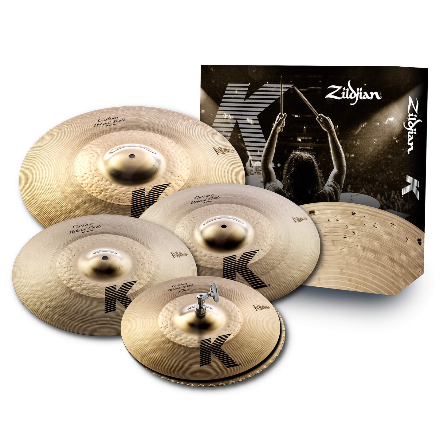 Zildjian K1250 4-Piece K Custom Hybrid Cymbal Pack | SBR Pro Sound