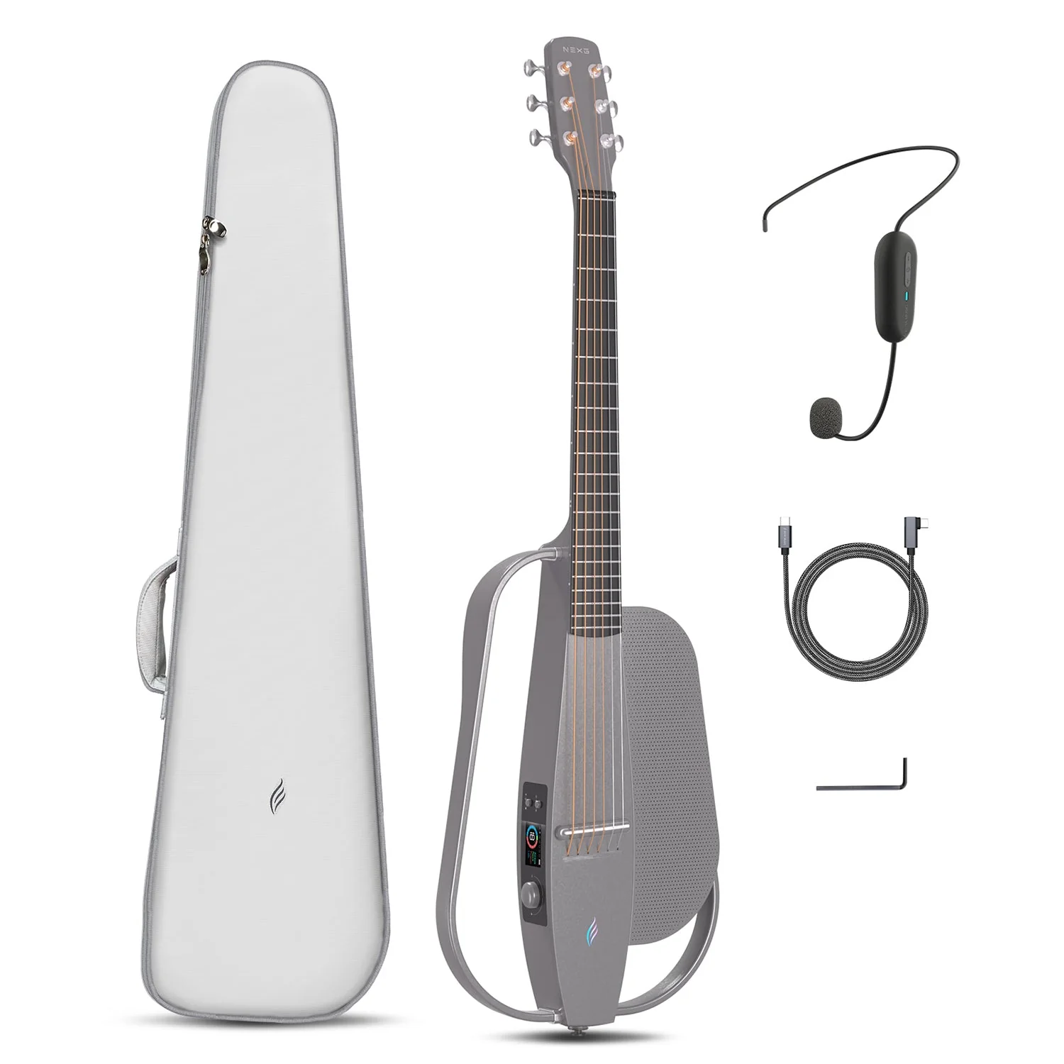 ENYA NEXG SE ホワイト アコースティックギター Enya NEXG SE Carbon Fibre Smart Acoustic Guitar - Grey | SBR Pro Sound