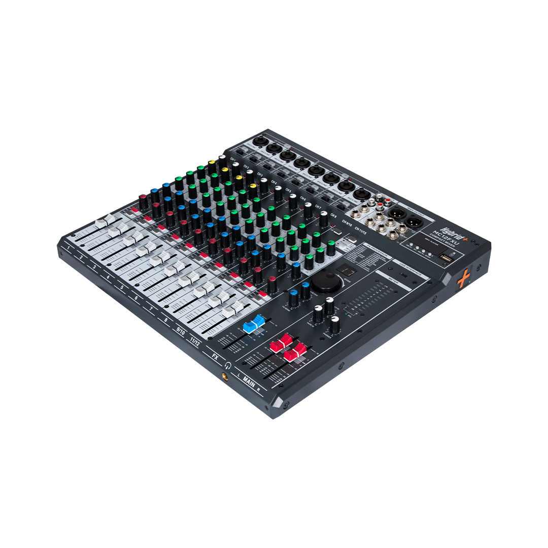 Hybrid+ MC12FXU - 12-Channel Compact Analogue Mixer | SBR Pro Sound