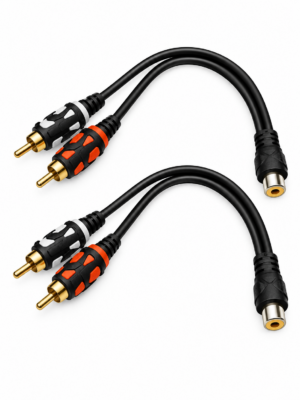 Reference Audio 1F2Mb - RCA Splitter 1-Female to 2-Male (Pair)