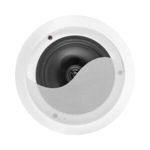 SpaceAudio SP04 – 6.5” 30W 100V 2-Way Ceiling Speaker (White)